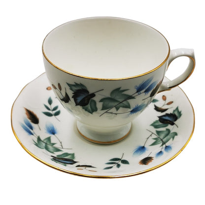 Colclough Doulton Linden 8162 China C shape Teacup Cup & Saucer 1965-1997