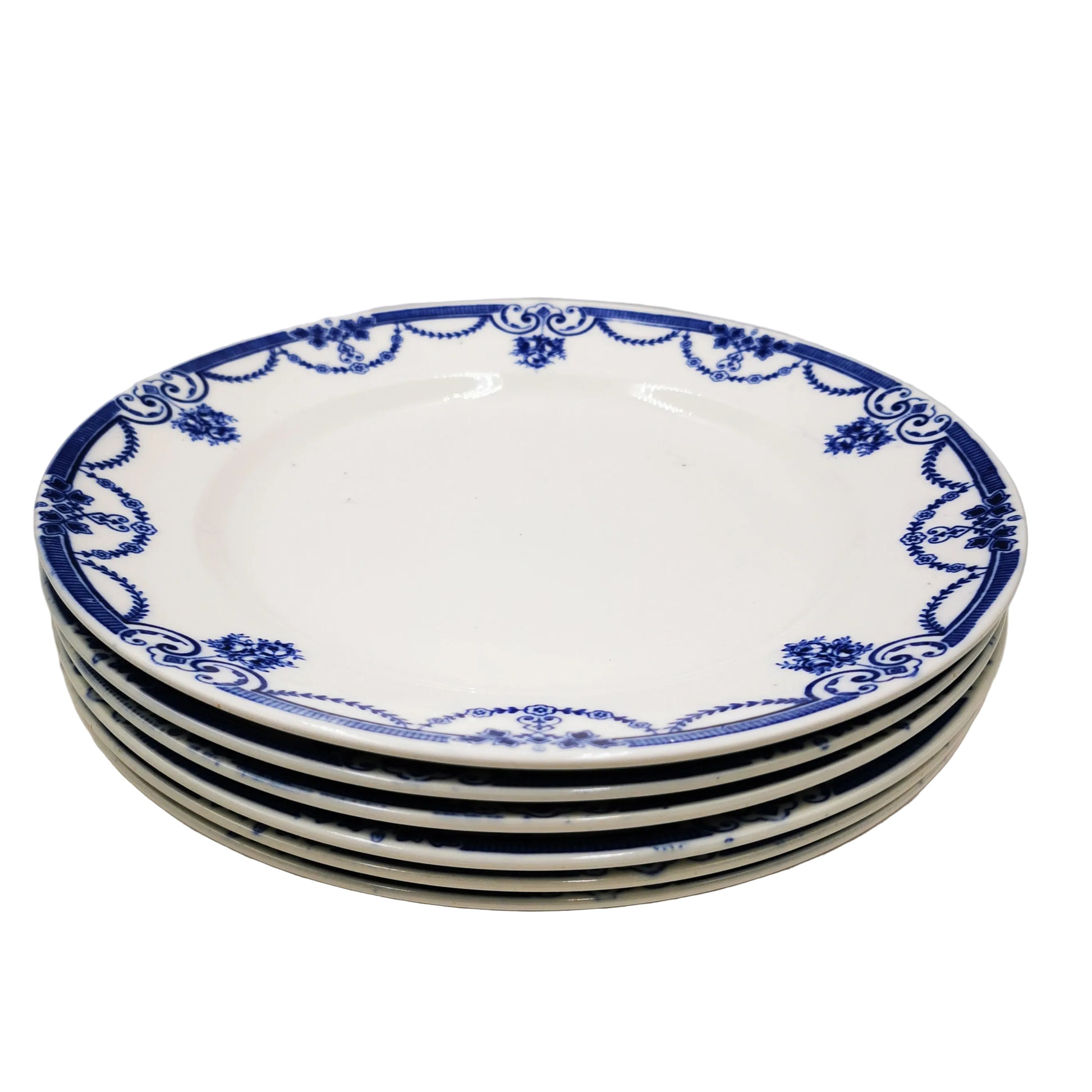 Losol Ware Keeling and Co Evesham Blue and White China Dinner Plate