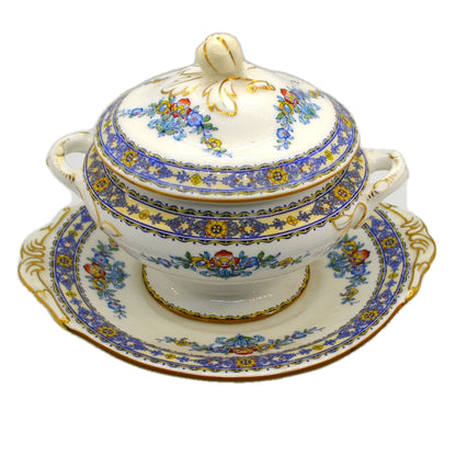 Mintons Luxor B1005 China Lidded Mini Tureen and Saucer