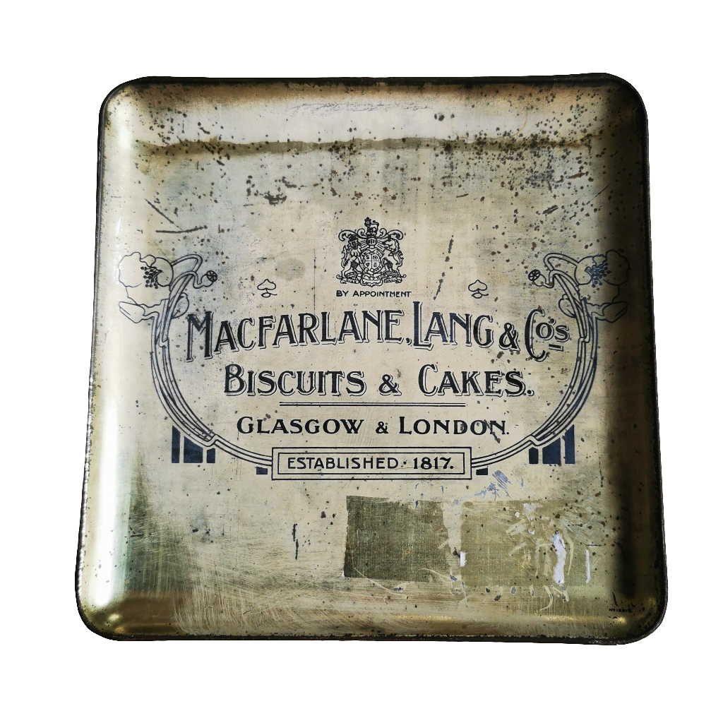 Vintage MacFarlane,Lang & Co Metal Biscuit Tin