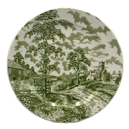 John Maddock & Sons Royal Ultra Vitrified Green and White China Serving Plate