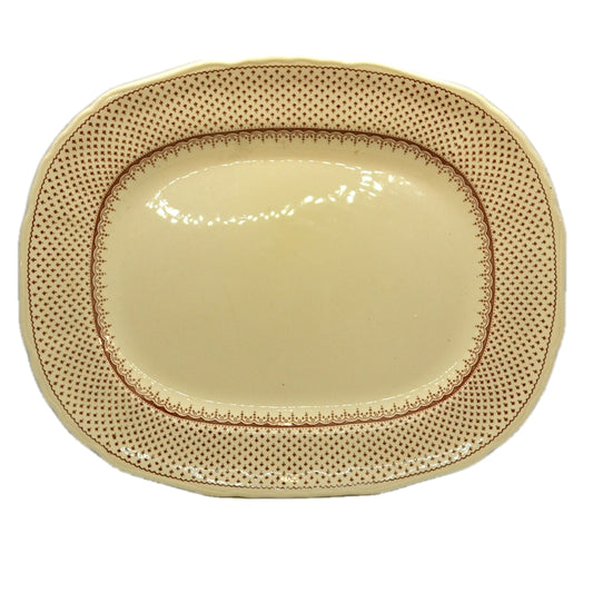 Vintage Masons Ashlea Ironstone Brown & White China 13.25-inch Platter