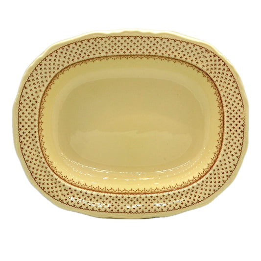Vintage Masons Ashlea Ironstone Brown & White China 10-inch Serving Bowl