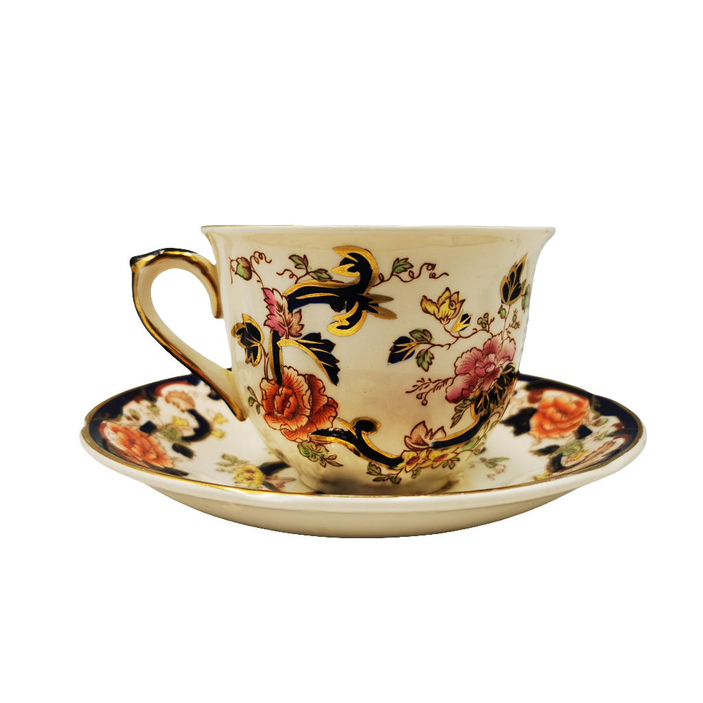 Masons Mandalay blue Ironstone Breakfast Cup and Saucer