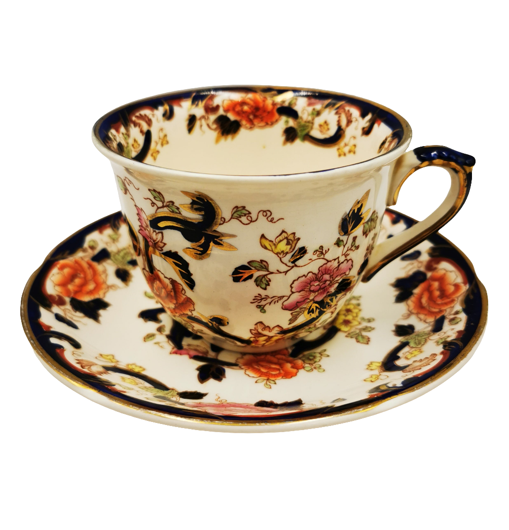 Masons Mandalay blue Ironstone Breakfast Cup and Saucer