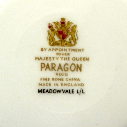 Paragon China Meadowvale Teacup Saucer and Side Plate Trio