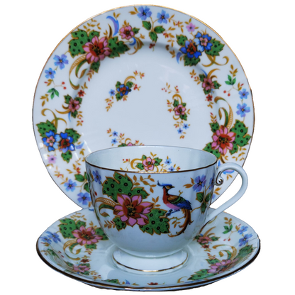 Royal Worcester Porcelain China Melrose 1201 Teacup Trio