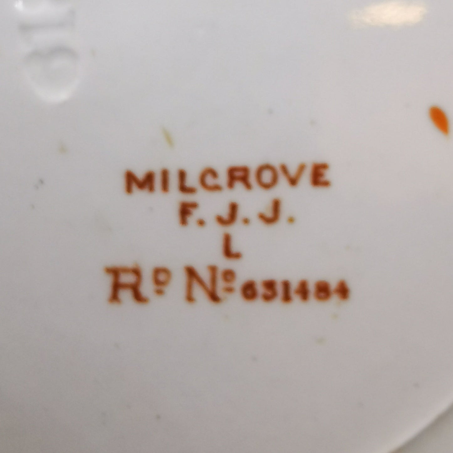 Antique F J J China Milgrove Rd No631484 Cake Plate
