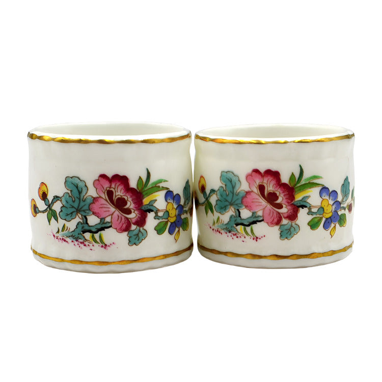 coalport china ming rose napkin rings