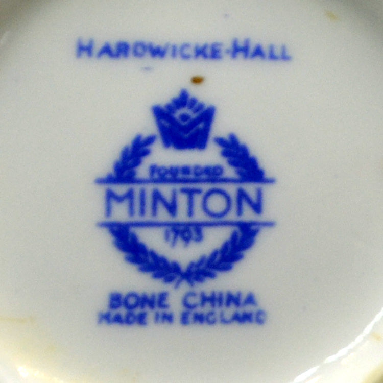 Minton Hardwicke Hall Blue and White China Teacup Saucer & Side Plate Trio