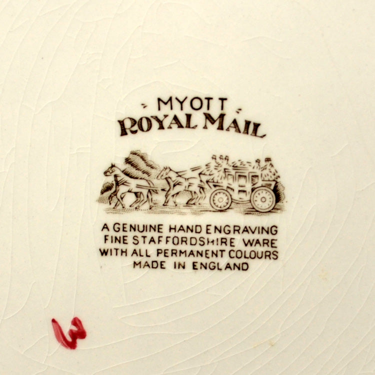 Myott Royal Mail Ironstone China Coloured Dinner Plate