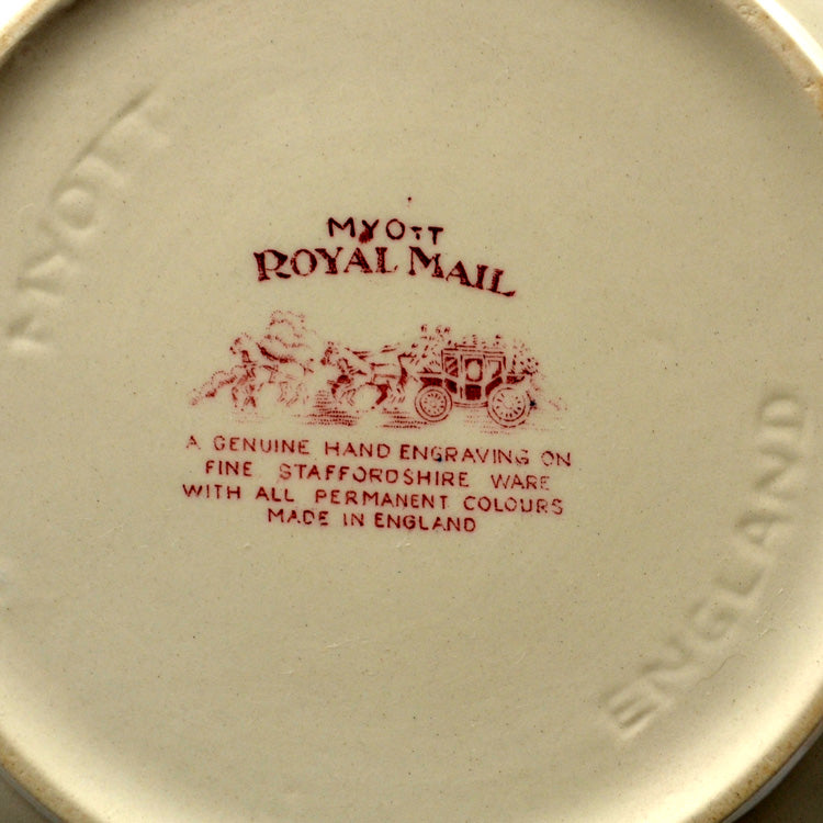 Myott Royal Mail Ironstone Red and White China Large Lidded Tureen