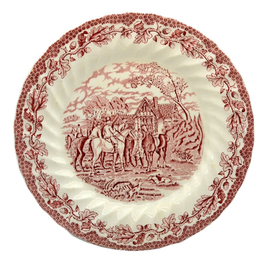 Myotts Country Life Series China Red and White 10.5-inch Dinner plate