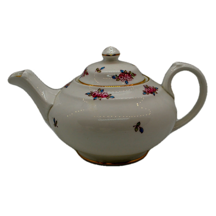 Royal Chelsea Pattern 1433 Pink Rose Bud Bone Floral China Teapot