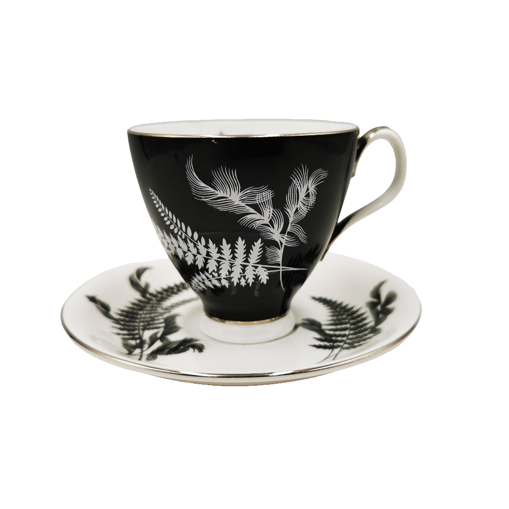 Vintage Bone China Royal Albert Night & Day Demitasse Coffee Cup and Saucer