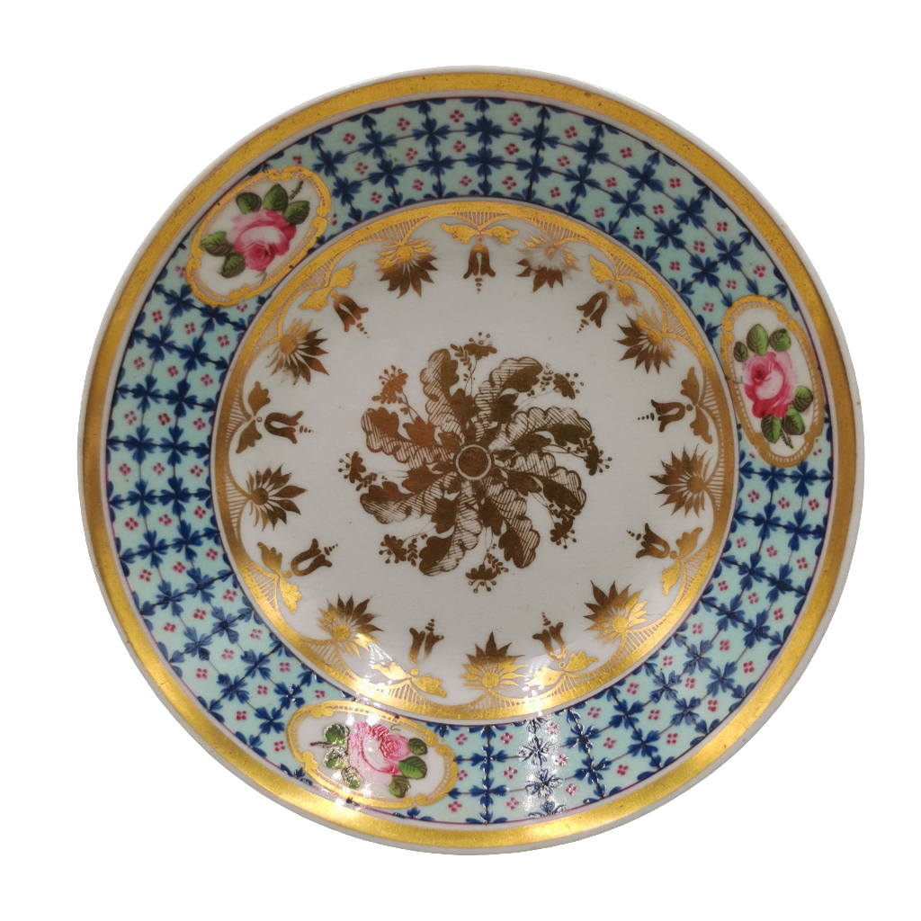 Antique Royal Crown Derby Open Bowl Tea Cup & Saucer