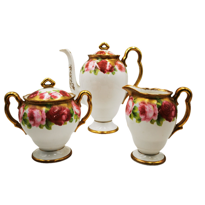 Royal Albert Old English Rose China Coffee Set