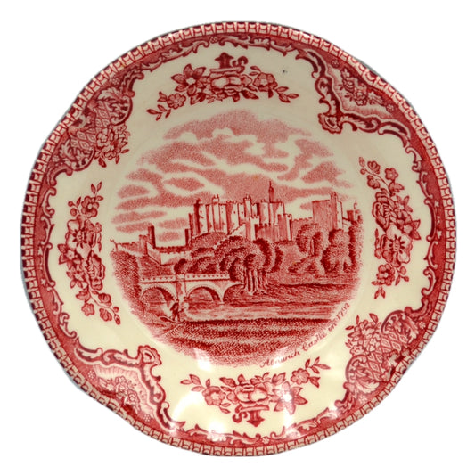 Johnson Bros Red and White Old Castles 5-1/8th-Inch Small Dessert Bowl