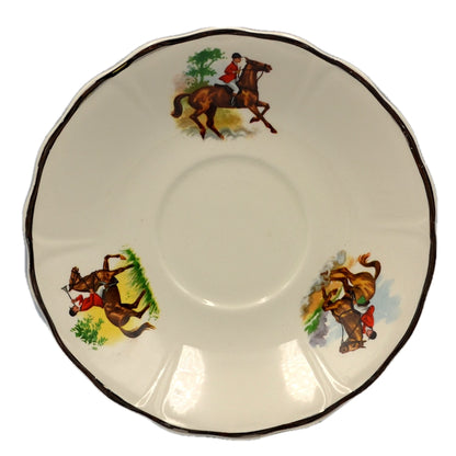 Royal Worcester Palissy Large Hunting Scenes Saucer