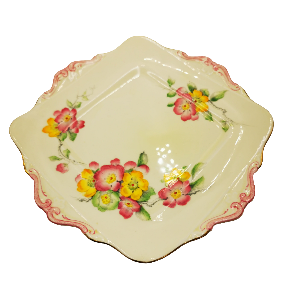 Antique Paragon China Apple Blossom G746 Square Cake Plate