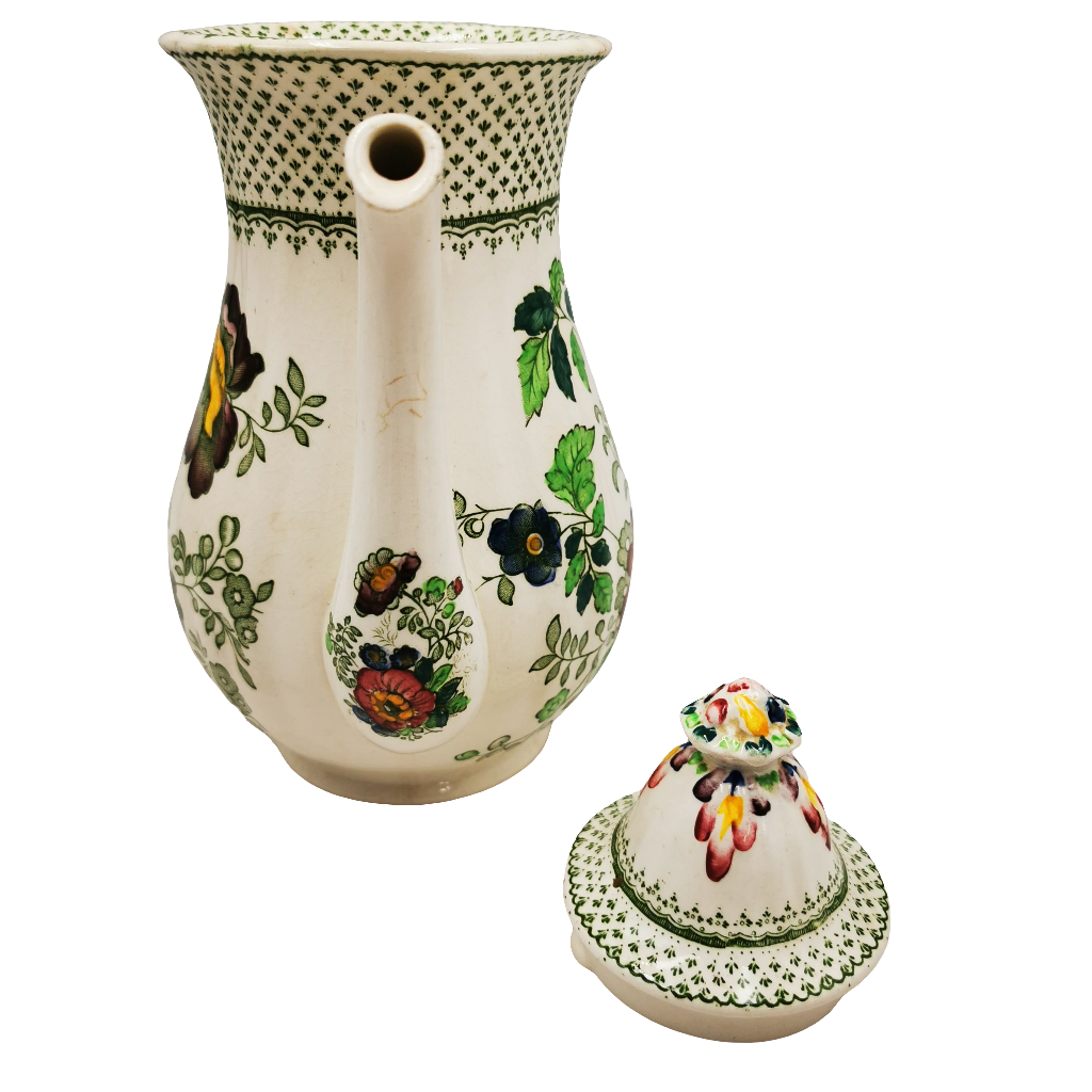 Masons Paynsley Green Full Hand Coloured China Coffee Pot
