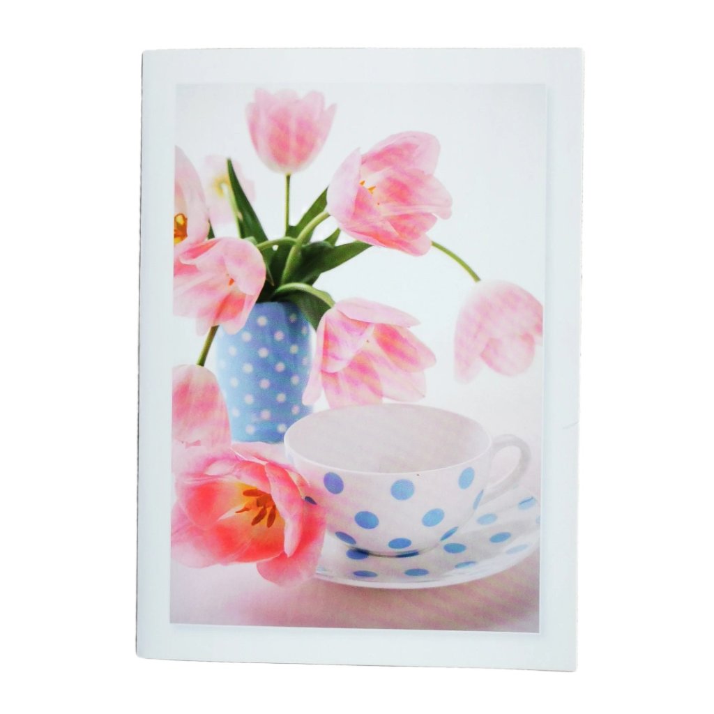 polka dot teacup card