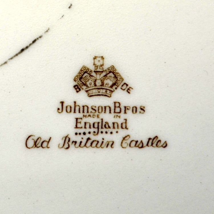 Johnson Bros China Brown and White Stafford Castle Platter