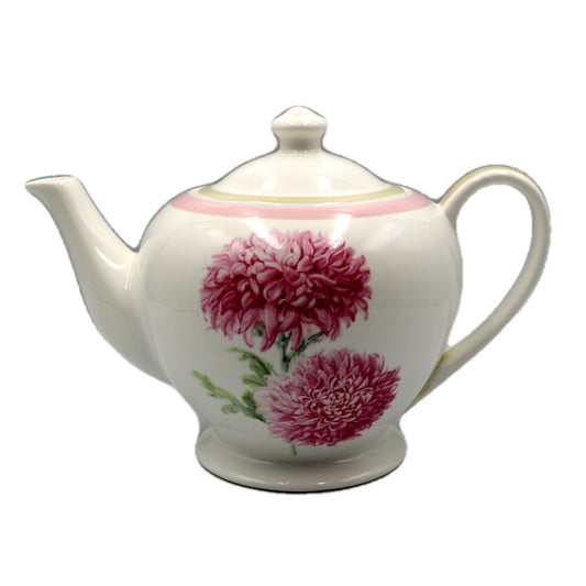 RHS Queens Churchill Chrysanthemum Floral Chine Large Teapot
