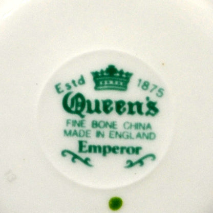 Elizabethan and Queen's China Crownford Rosina Green Emperor Teacup and Saucer