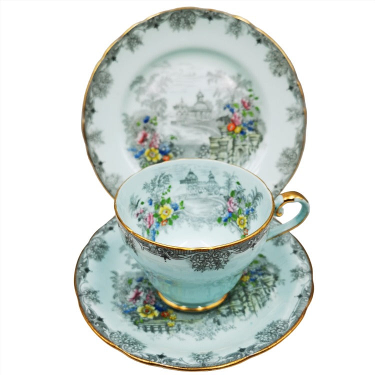 Vintage Aynsley China Queens Garden 35090 Teacup Saucer and Side Plate