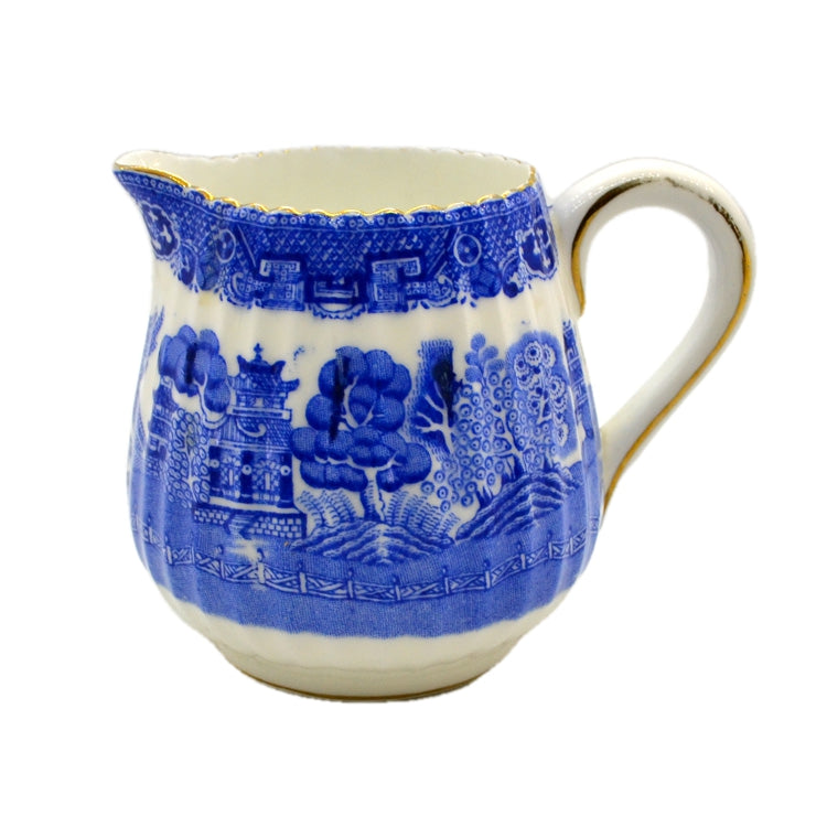 Samuel Radford Blue and White Willow Porcelain China Milk Jug