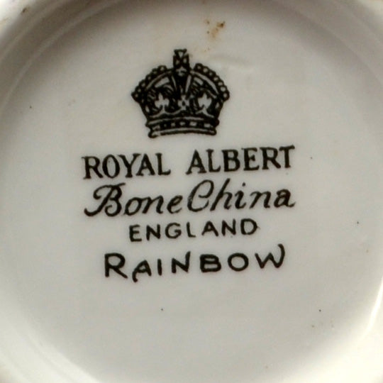 Royal Albert China Rainbow Mauve Hampton Shape Teacup Saucer and Side Plate