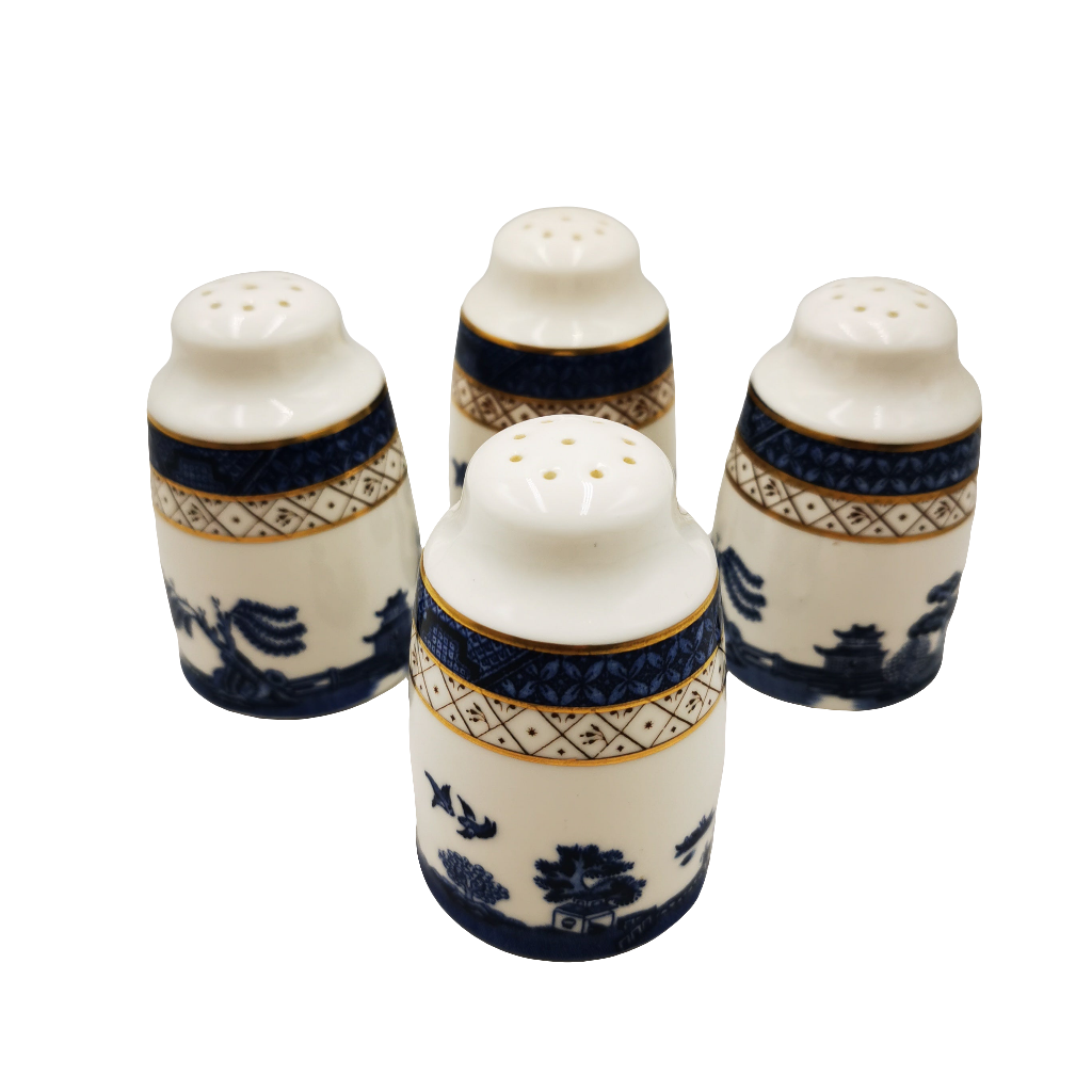 Royal Doulton Booths Real Old Willow Blue and White China Pepper Pot