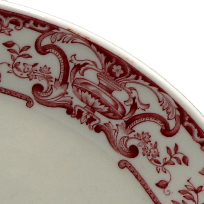 Steelite Red and White Ironstone China 11-inch  Platter