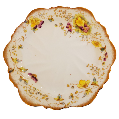 Exquisite Antique Redfern & Drakeford Floral China Teacup Saucer & Side Plate