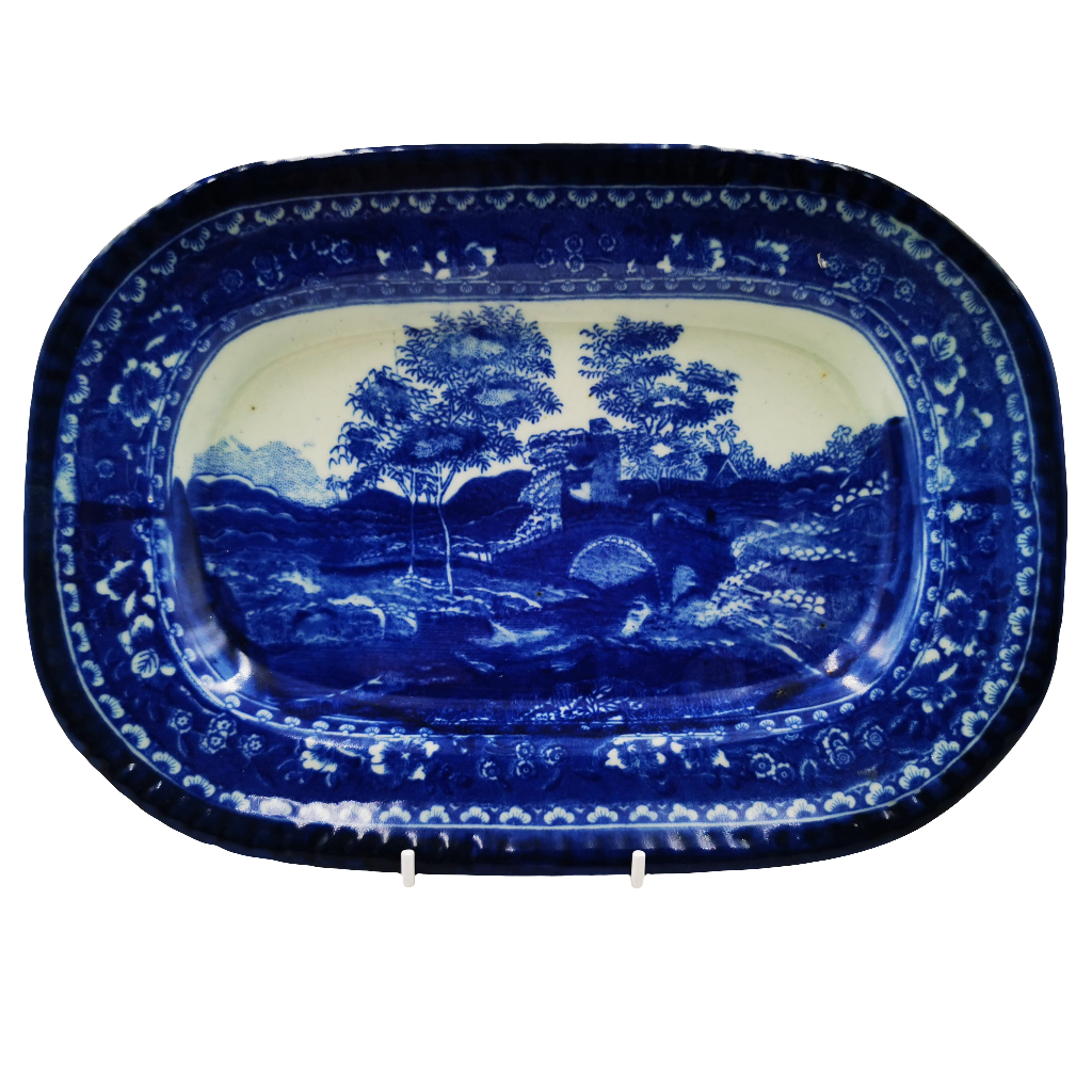 A Reproduction Victoria Ware China Meat Platter based on Spode's Tower