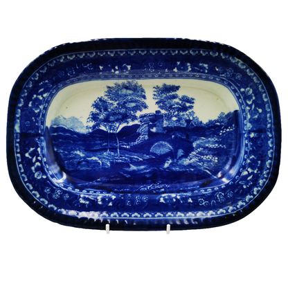 A Reproduction Victoria Ware China Meat Platter based on Spode's Tower