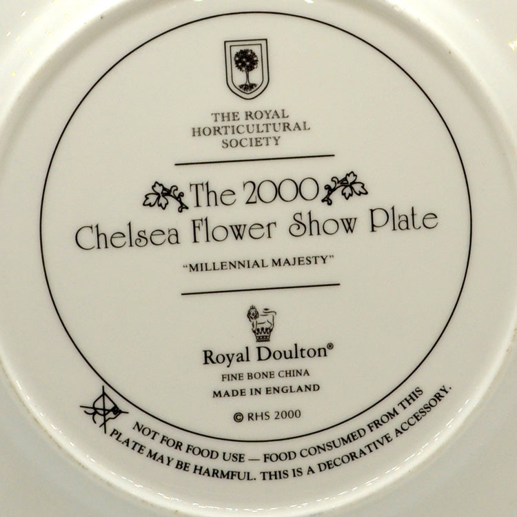 RHS Chelsea Flower Show Royal Doulton China Plate-2000