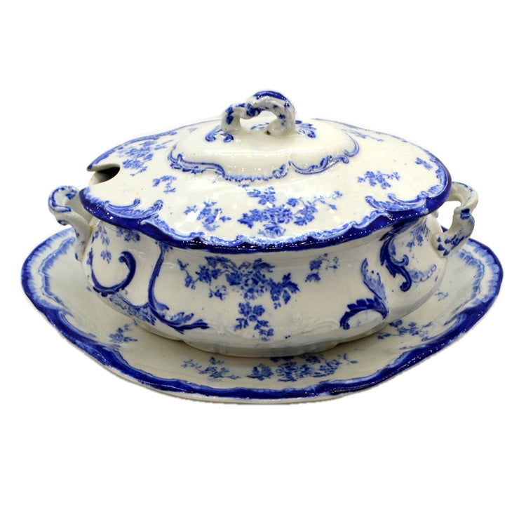Antique Ridgway Chiswick Rd No 295284 Royal Semi Porcelain China Sauce Tureen Set