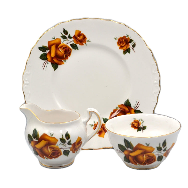 Royal Vale Ridgway Floral China 8276 Cake Plate Milk Jug and Sugar Bowl