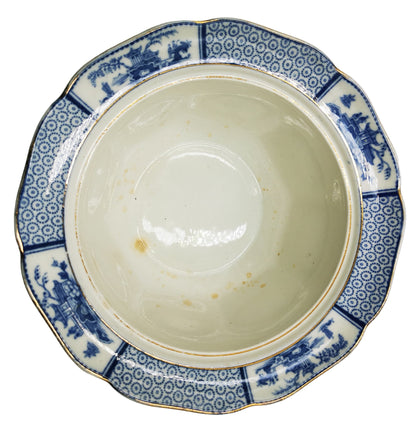 Allertons Ltd Pavilion Blue and White China Lidded Sauce Tureen Set