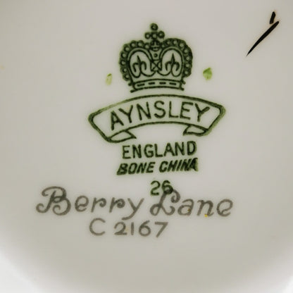 Aynsley China Berry Lane 2167 Milk Jug and Sugar Bowl Set