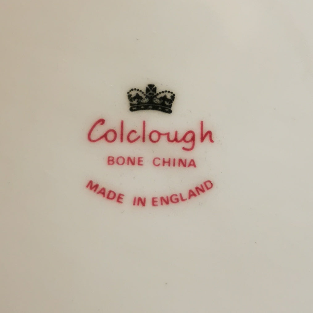 Colclough Rhapsody in Blue bone china cake plate narrow handles