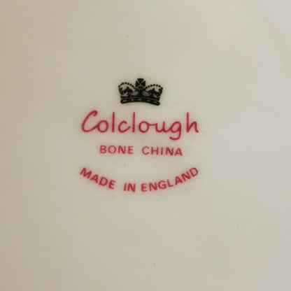 Colclough Rhapsody in Blue bone china cake plate narrow handles