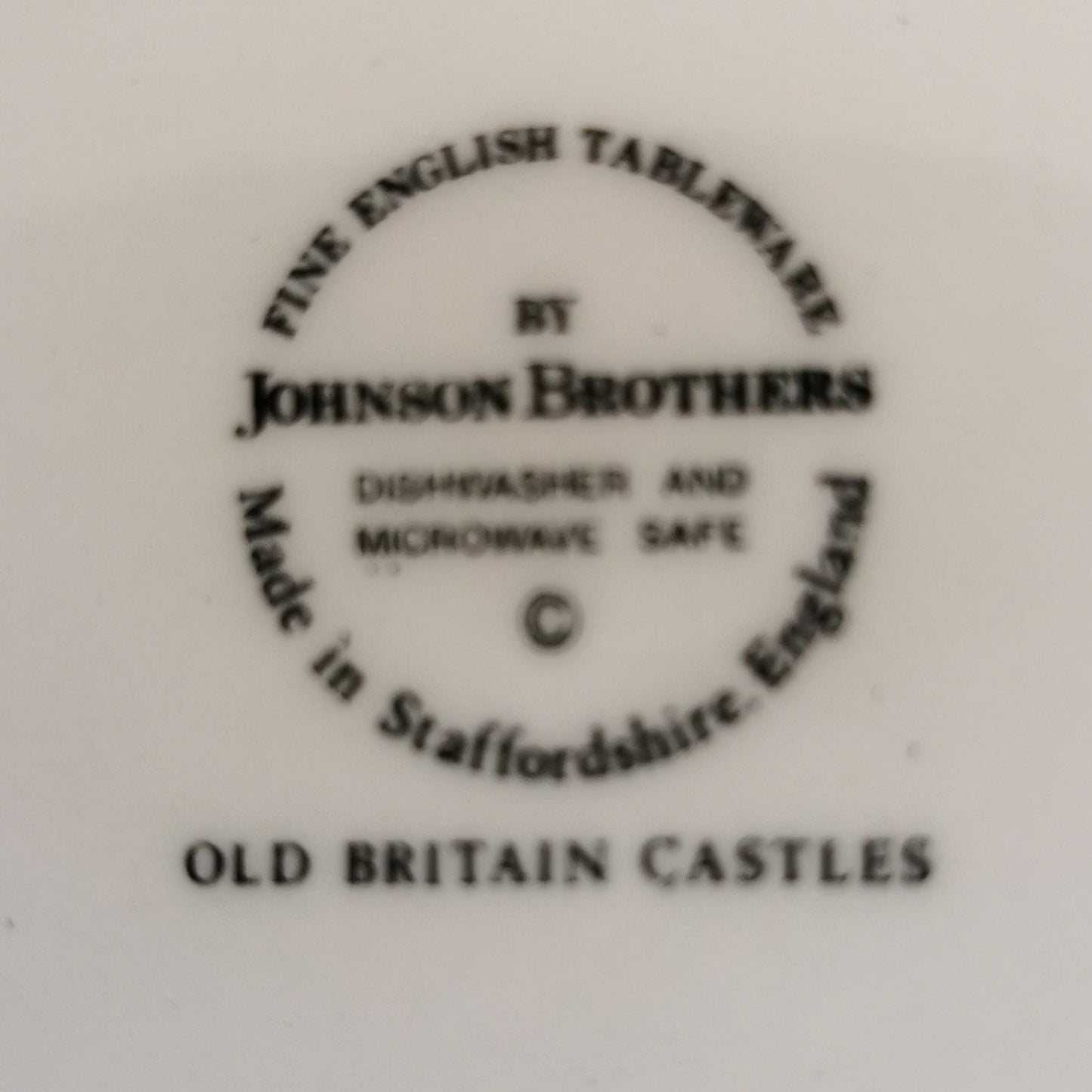 Johnson Bros China Blue and White Blarney Castle Dinner Plate