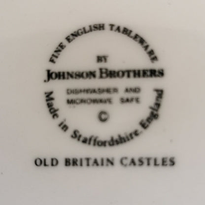 Johnson Bros China Blue and White Blarney Castle Dinner Plate