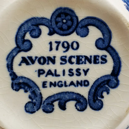 Royal Worcester Palissy Blue and White China Avon Scenes Breakfast Cup & Saucer