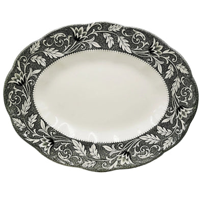 J & G Meakin Sterling China Renaissance 12-inch Oval Platter