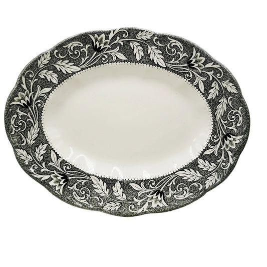 J & G Meakin Sterling China Renaissance 12-inch Oval Platter
