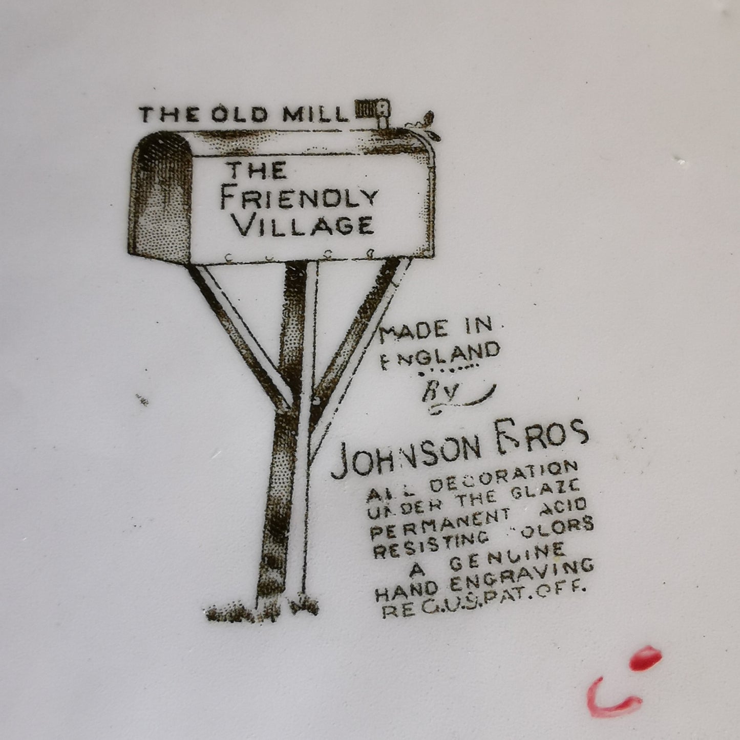 Johnson Brothers China The Friendly Village The Old Mill 10.75-inch Dinner Plate